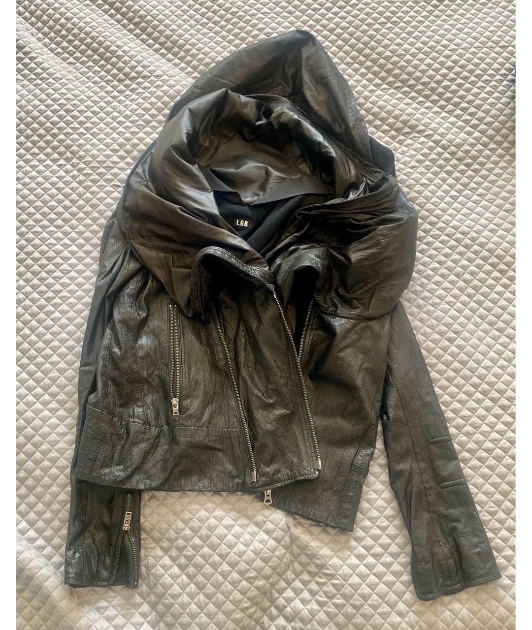 LGB Черная кожаная куртка, фото 4