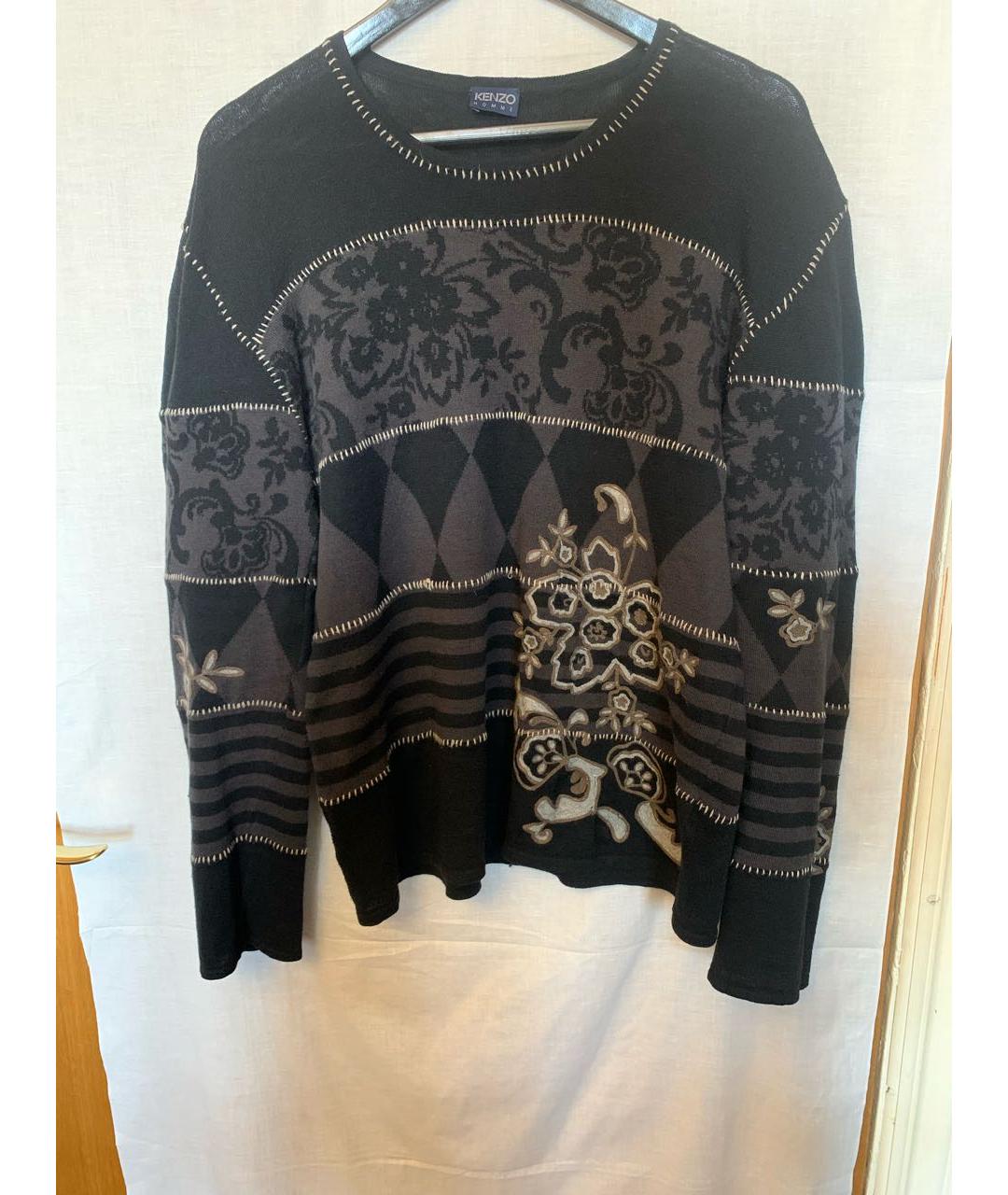 KENZO Черный хлопковый джемпер / свитер, фото 9