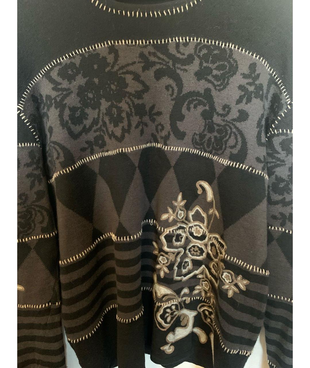 KENZO Черный хлопковый джемпер / свитер, фото 4