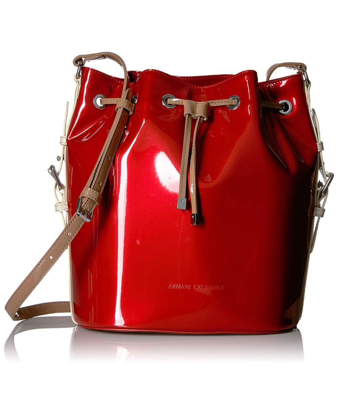 EMPORIO ARMANI Красная сумка тоут из искусственной кожи, фото 9