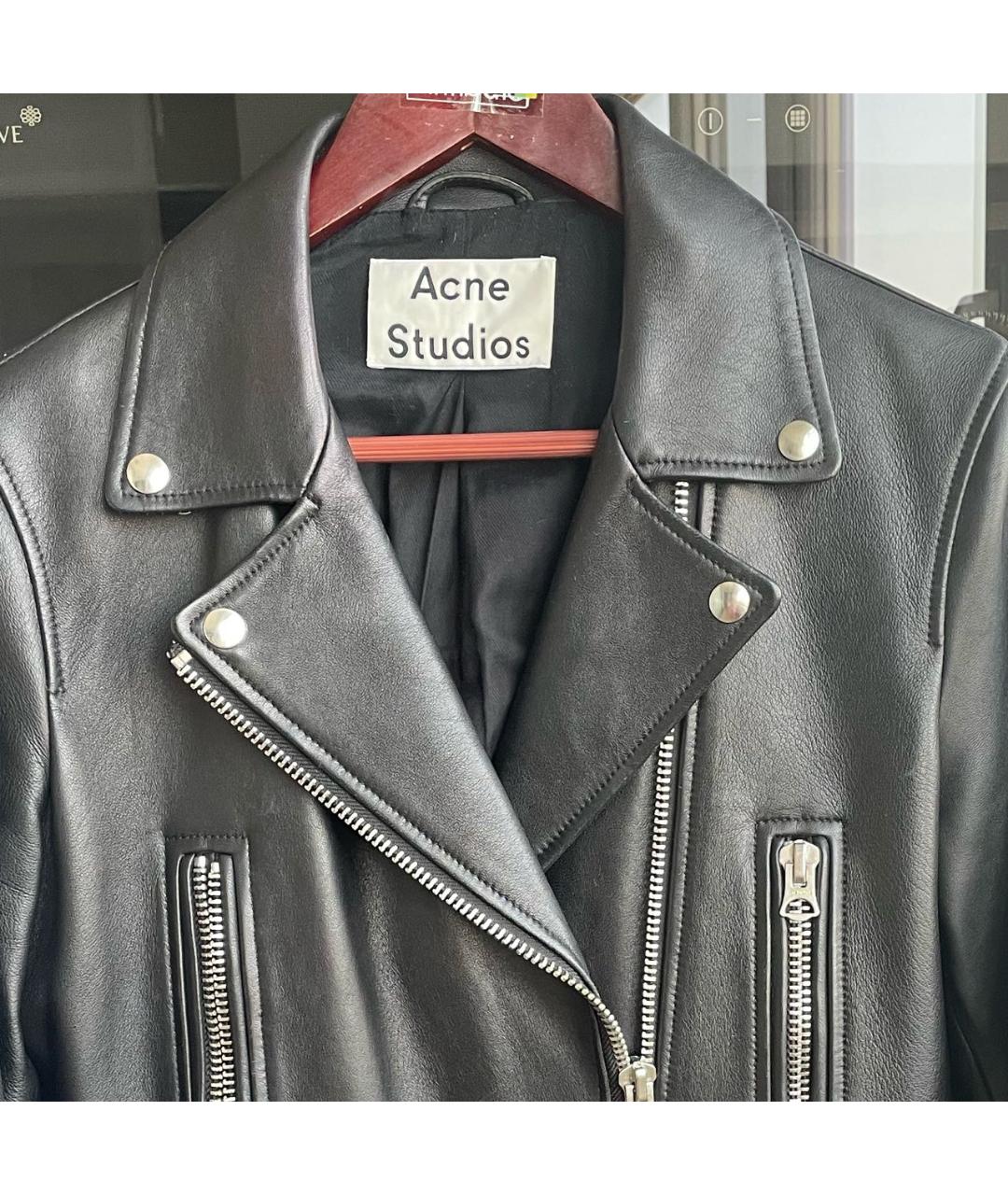 ACNE STUDIOS Черная кожаная куртка, фото 4