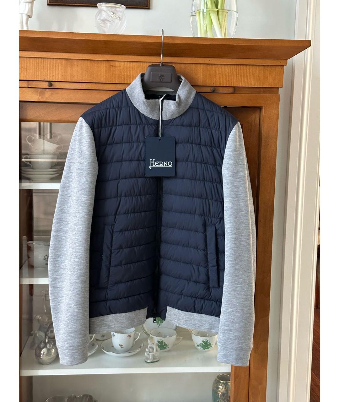 HERNO Темно-синяя куртка, фото 9