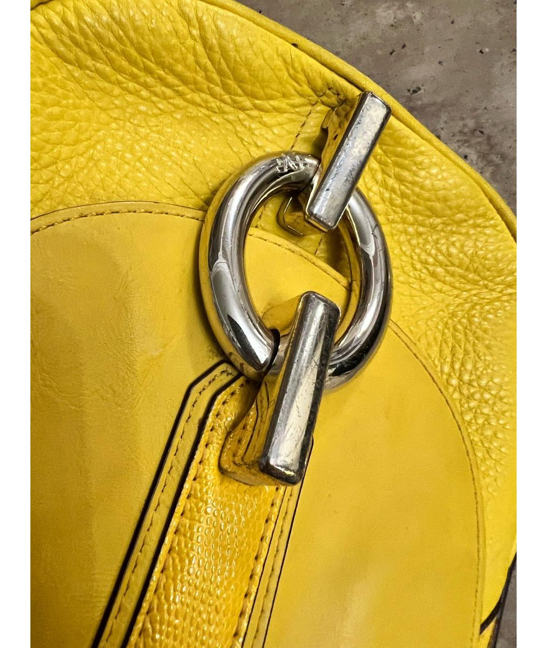 DIANE VON FURSTENBERG Желтая кожаная сумка через плечо, фото 7