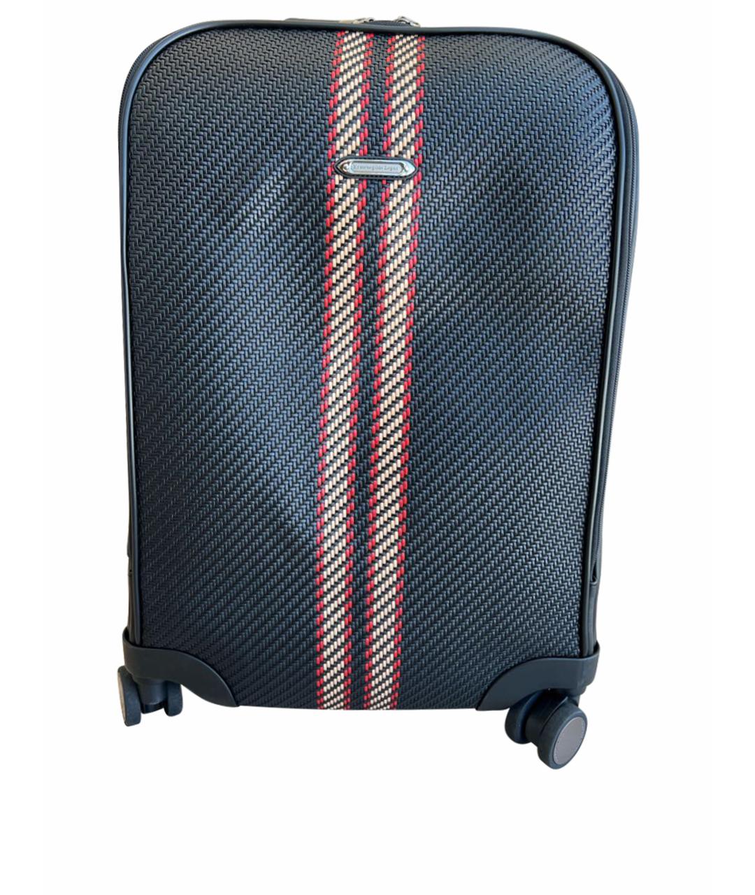 ERMENEGILDO ZEGNA Черный кожаный чемодан, фото 1