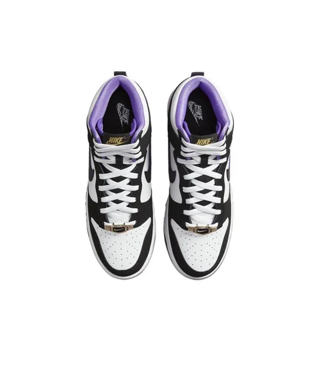NIKE Белые кожаные высокие кроссовки / кеды, фото 3