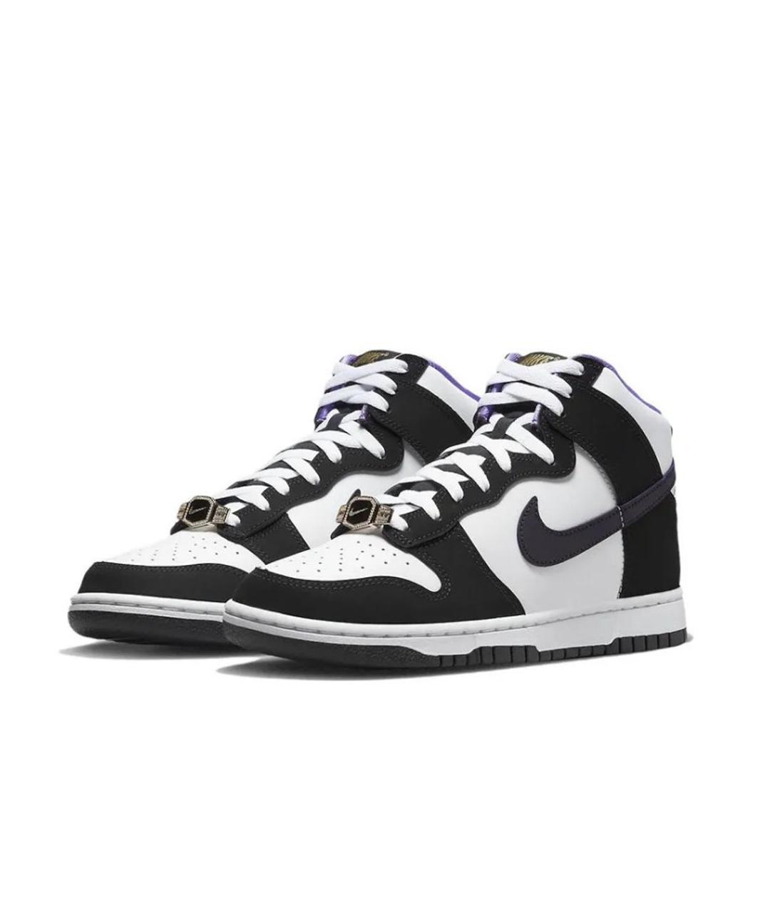 NIKE Белые кожаные высокие кроссовки / кеды, фото 2