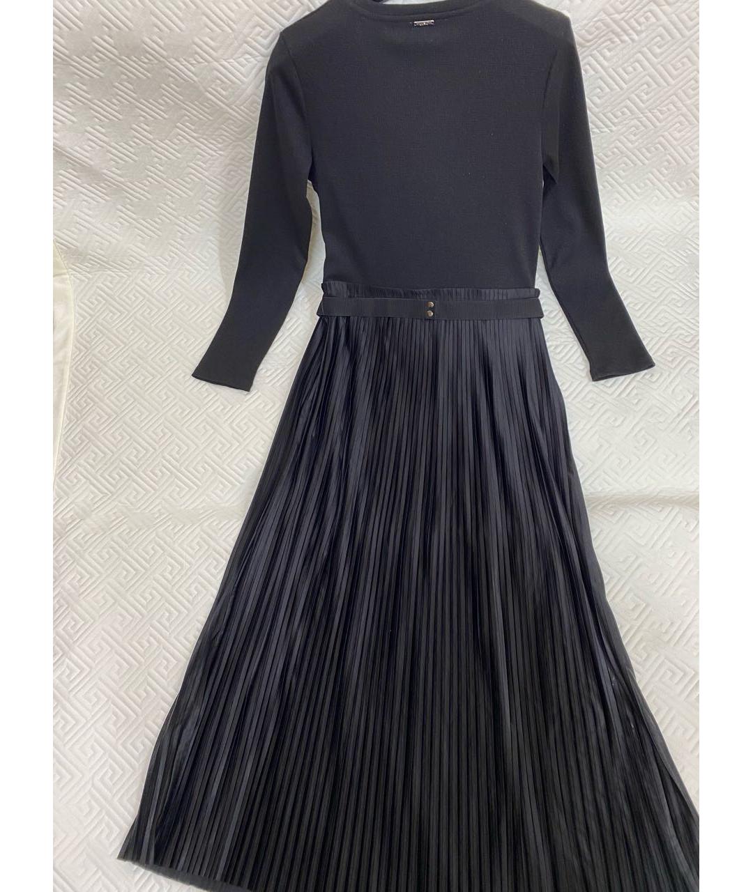 LIU JO Черное вискозное повседневное платье, фото 2
