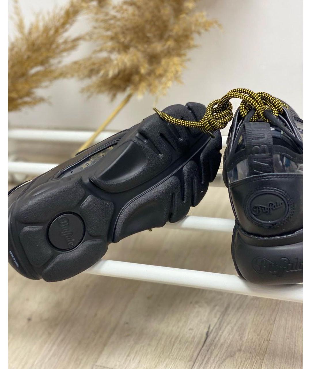 BUFFALO Черные кроссовки из искусственной кожи, фото 3