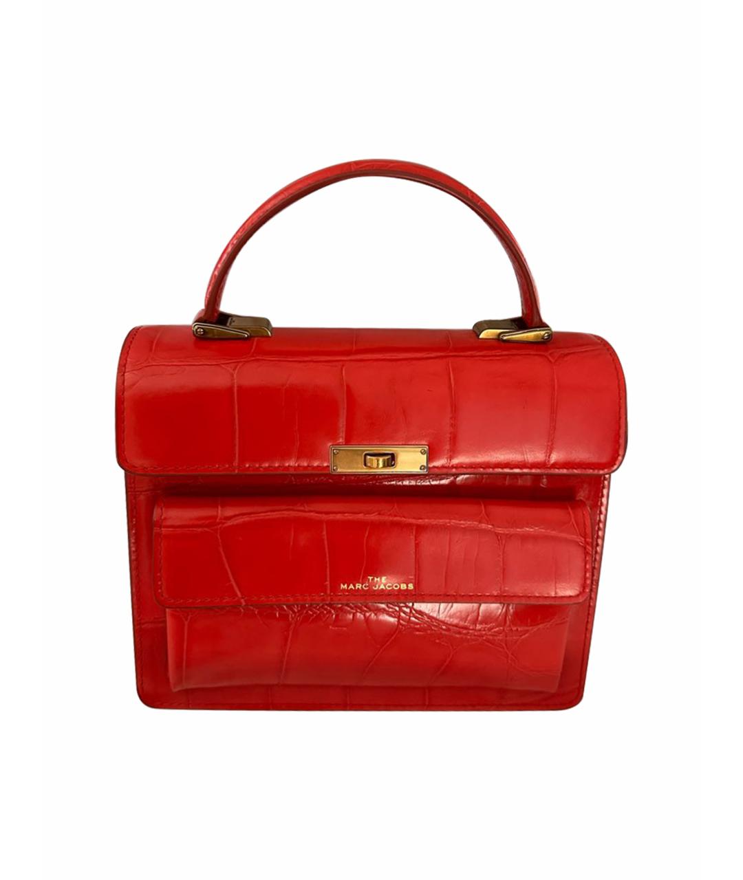 MARC JACOBS Красная кожаная сумка с короткими ручками, фото 1