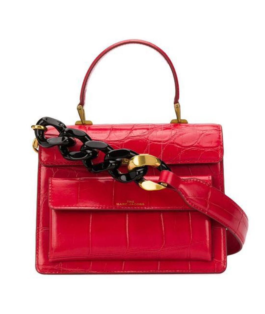 MARC JACOBS Красная кожаная сумка с короткими ручками, фото 5