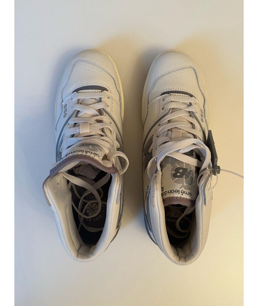NEW BALANCE Белые кожаные высокие кроссовки / кеды, фото 3