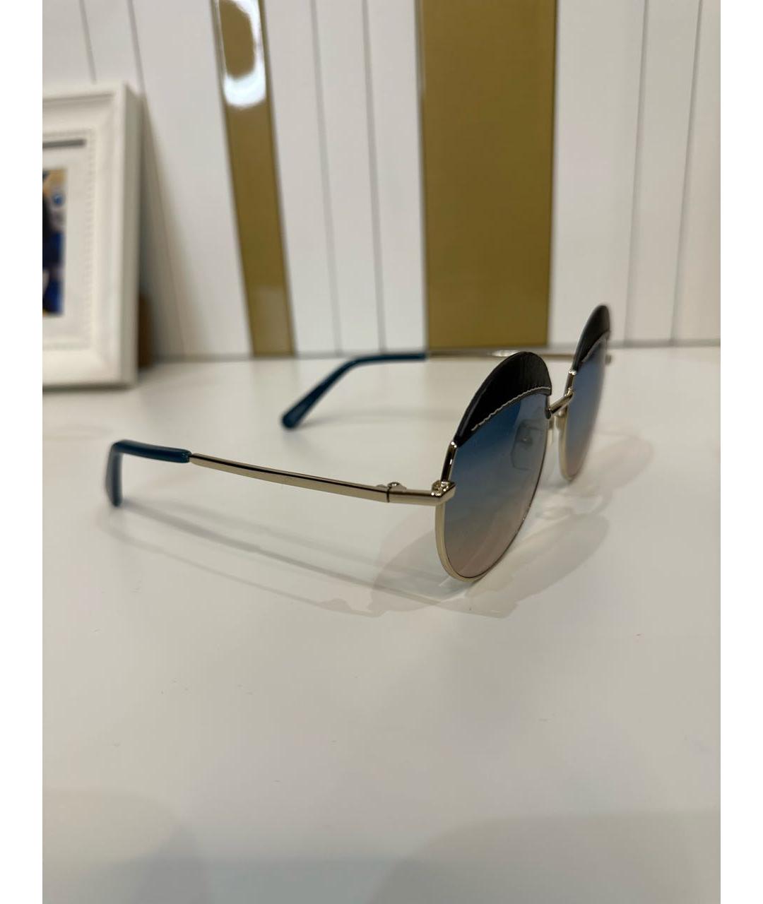 LOEWE Темно-синие металлические солнцезащитные очки, фото 2