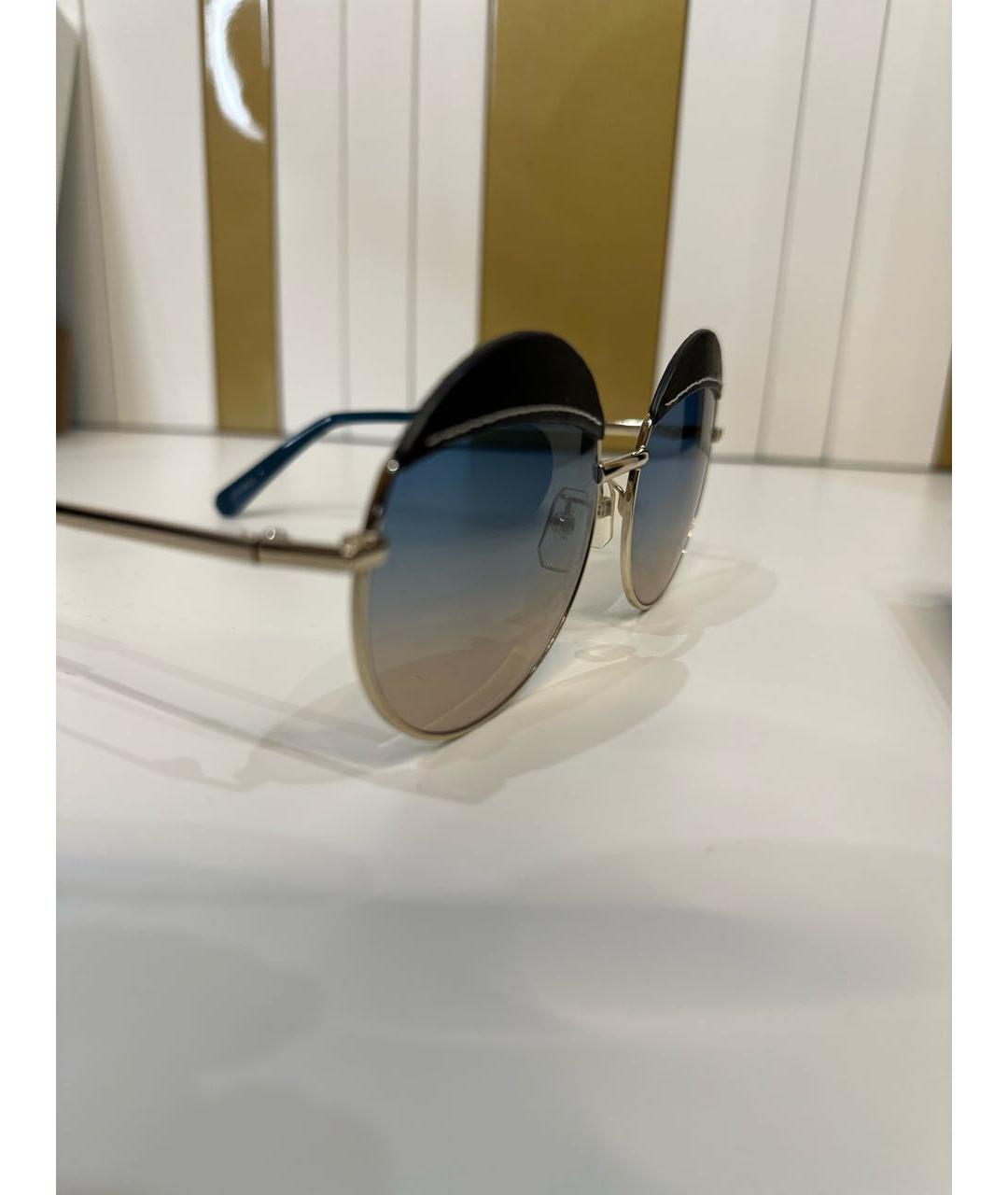 LOEWE Темно-синие металлические солнцезащитные очки, фото 3