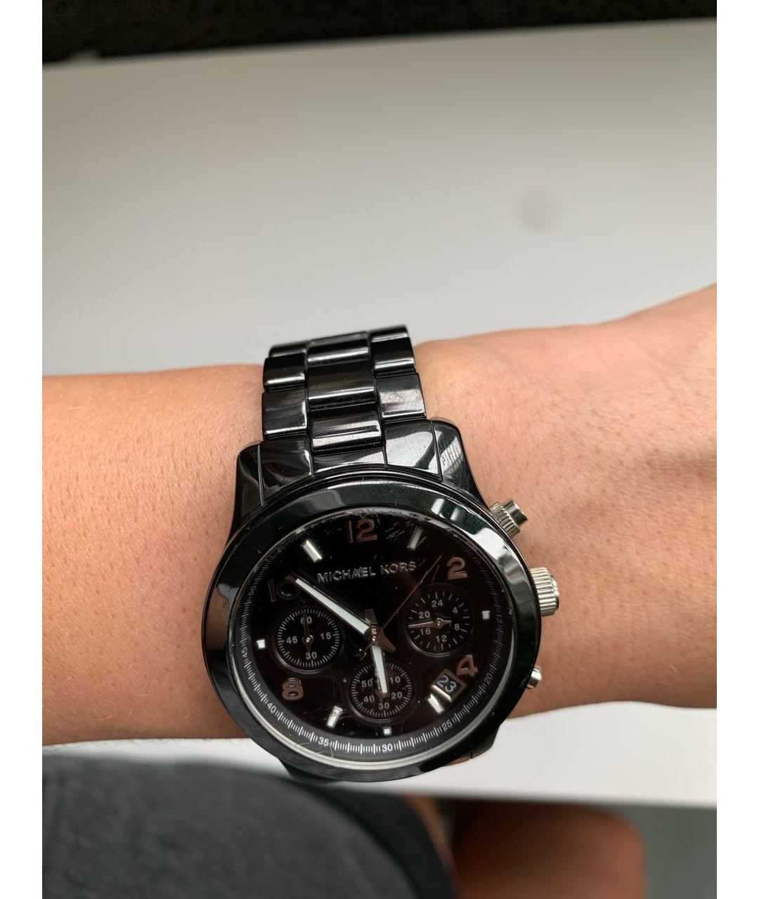 MICHAEL KORS Черные керамические часы, фото 4