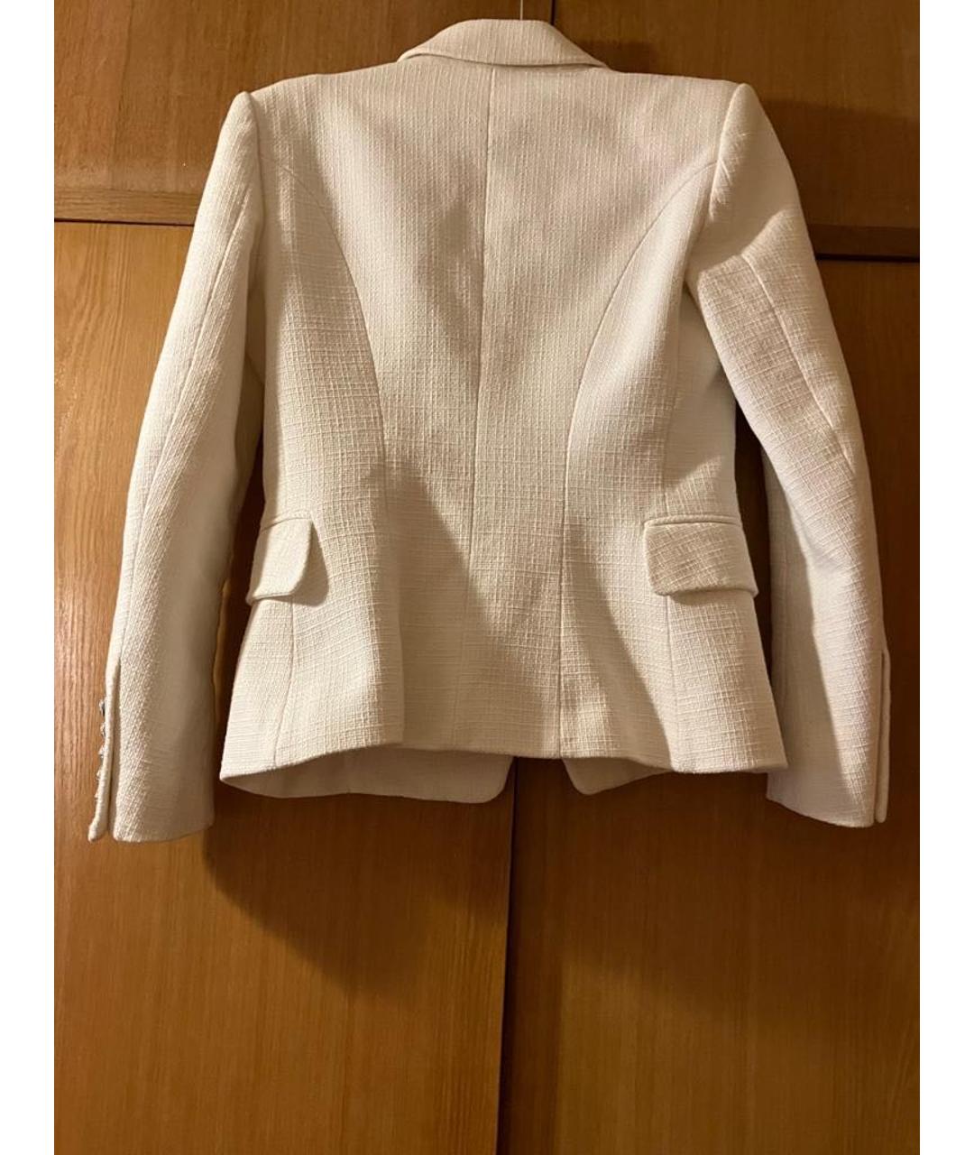 BALMAIN Белый хлопковый жакет/пиджак, фото 2