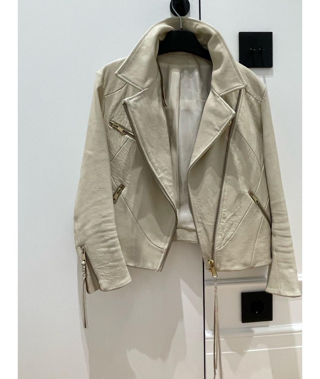 ACNE STUDIOS Бежевая кожаная куртка, фото 3