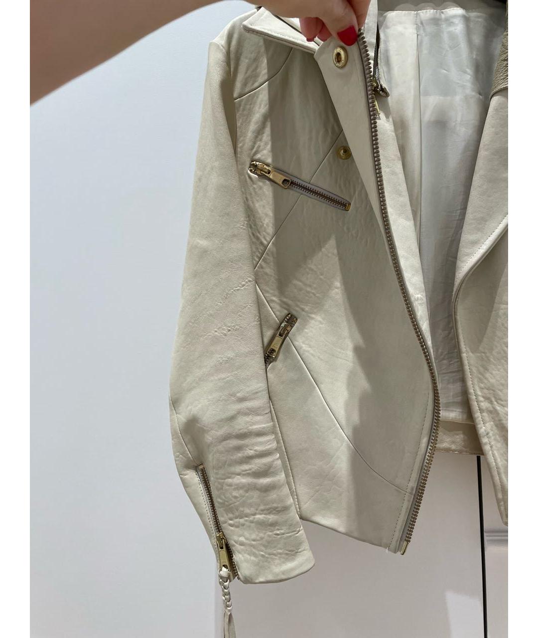 ACNE STUDIOS Бежевая кожаная куртка, фото 8
