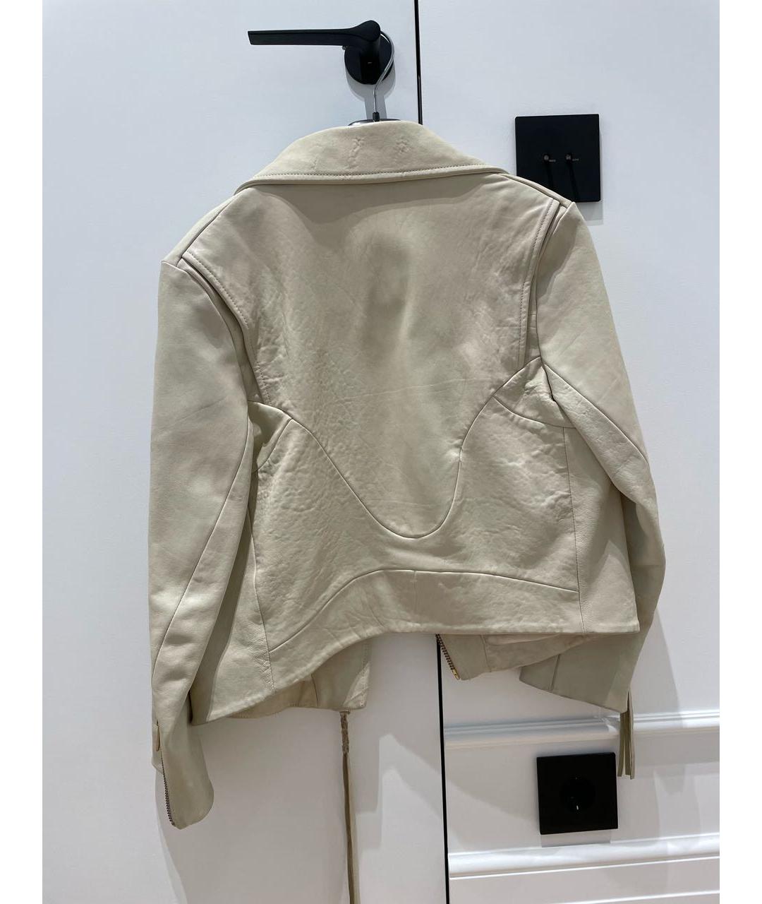 ACNE STUDIOS Бежевая кожаная куртка, фото 4