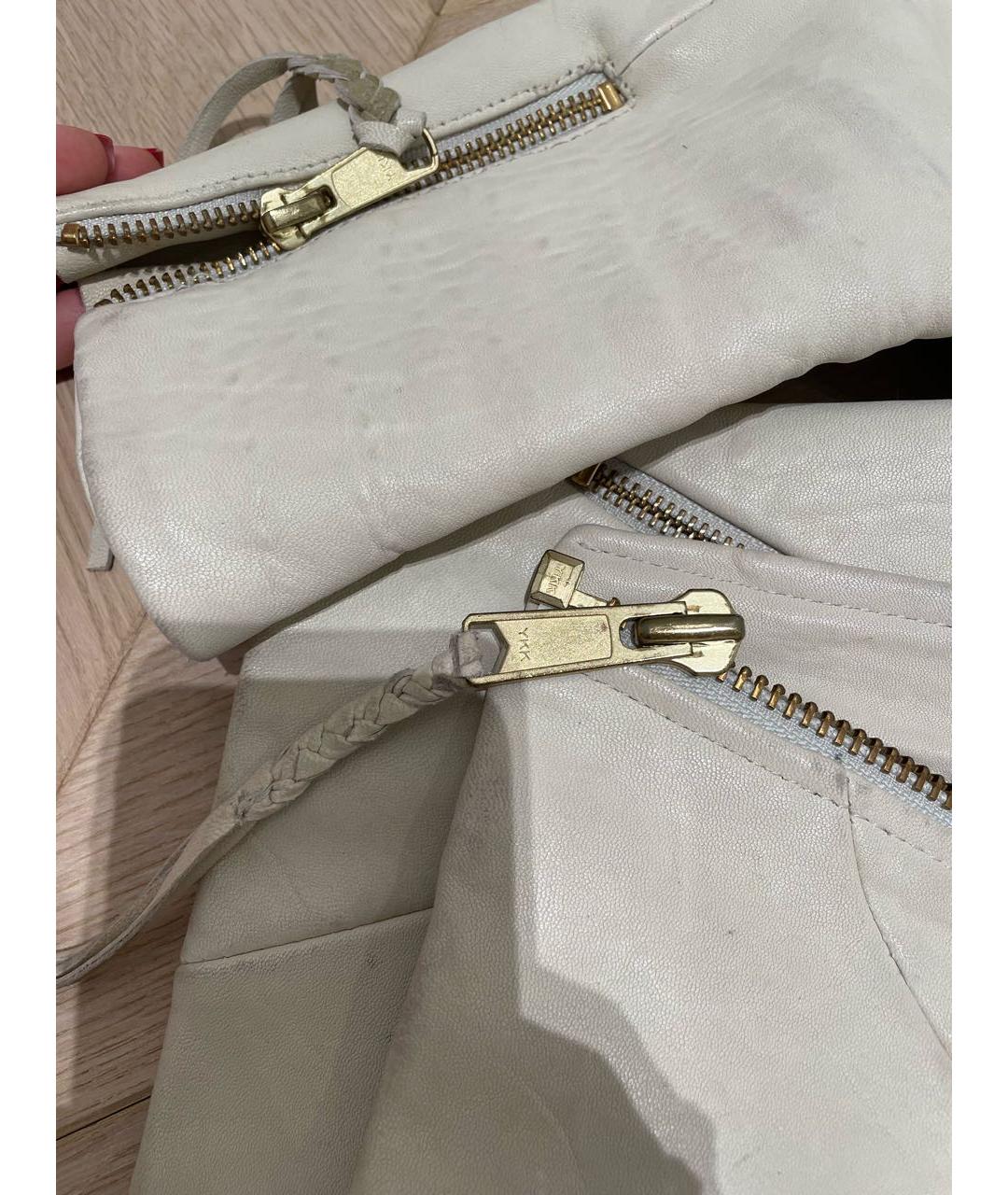 ACNE STUDIOS Бежевая кожаная куртка, фото 7