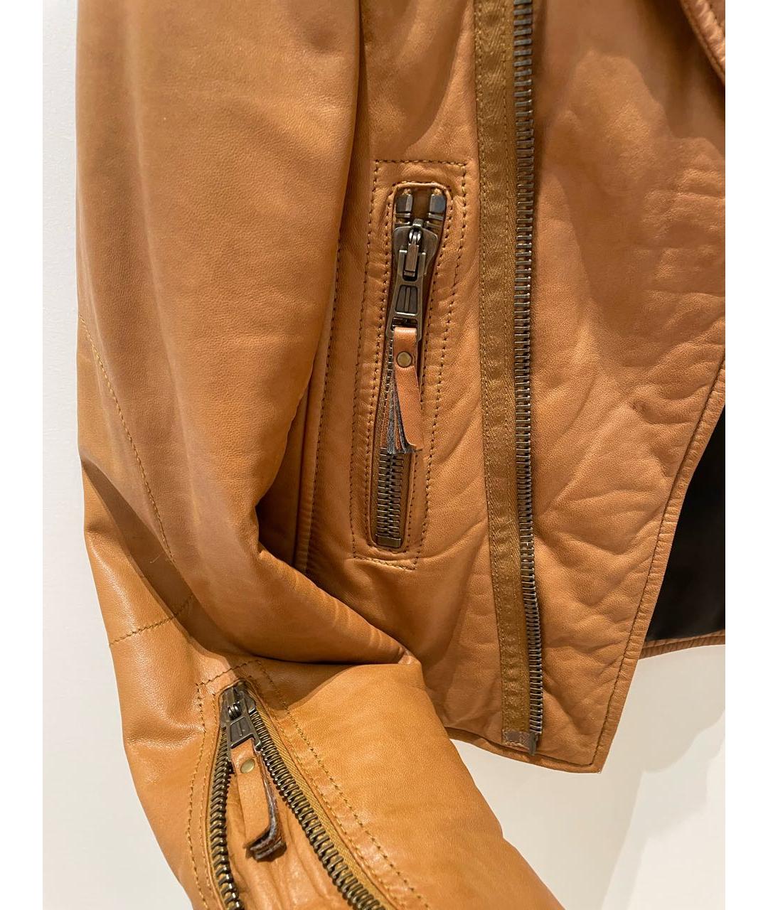 BALENCIAGA Коричневая кожаная куртка, фото 3