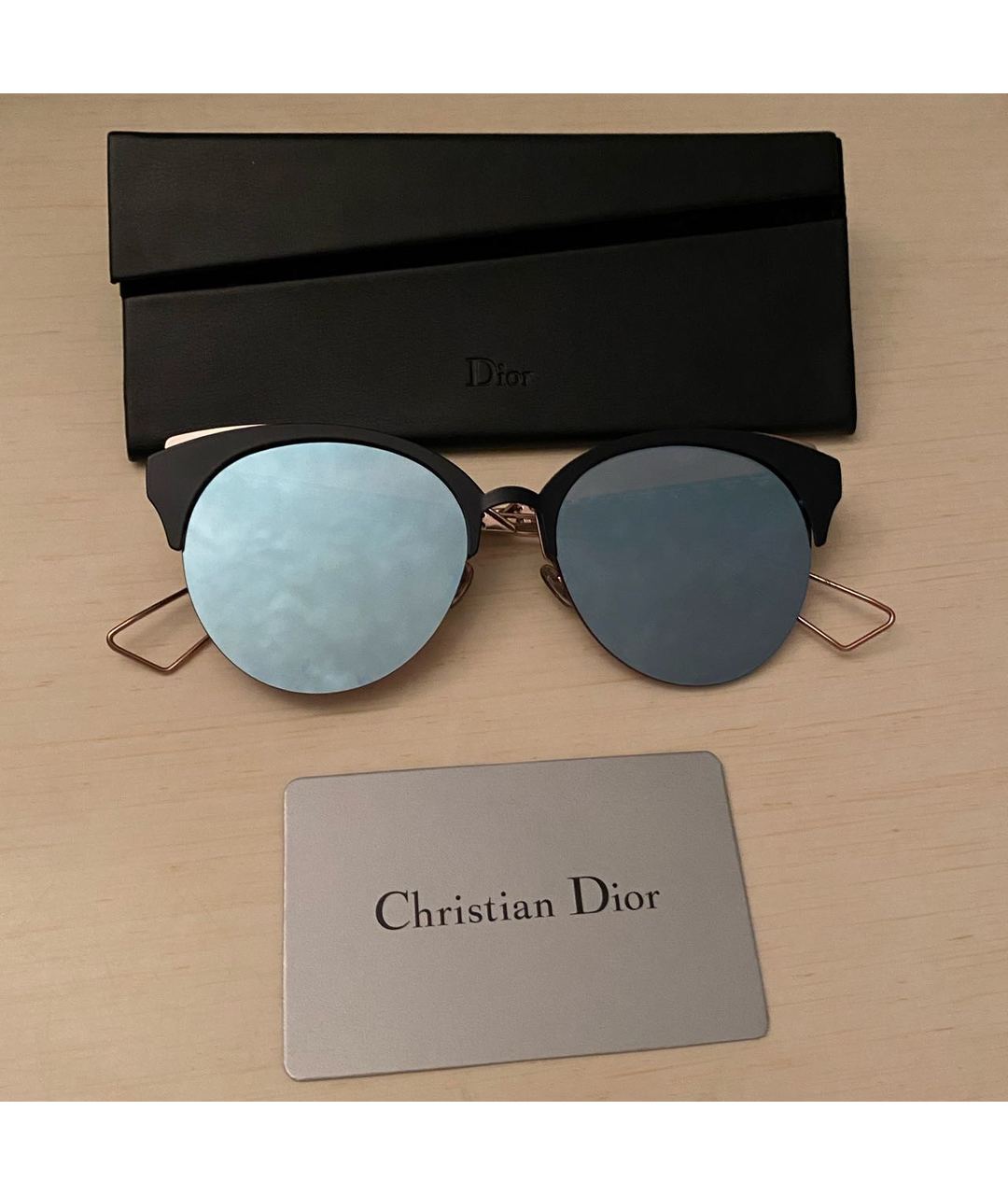CHRISTIAN DIOR PRE-OWNED Синие металлические солнцезащитные очки, фото 6