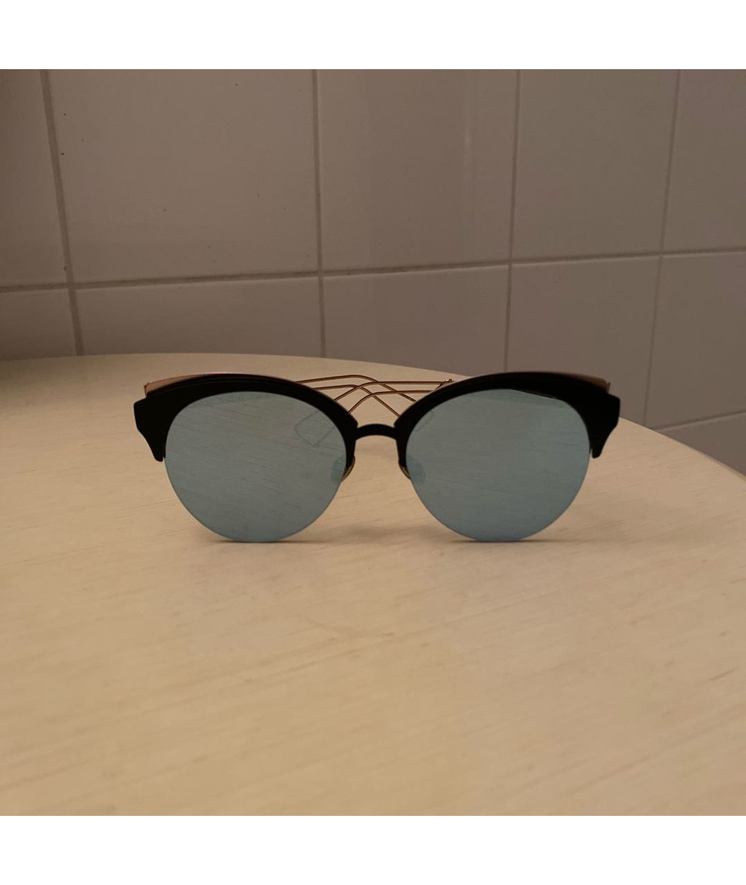 CHRISTIAN DIOR PRE-OWNED Синие металлические солнцезащитные очки, фото 7
