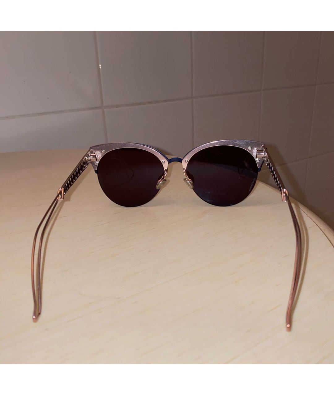 CHRISTIAN DIOR PRE-OWNED Синие металлические солнцезащитные очки, фото 5