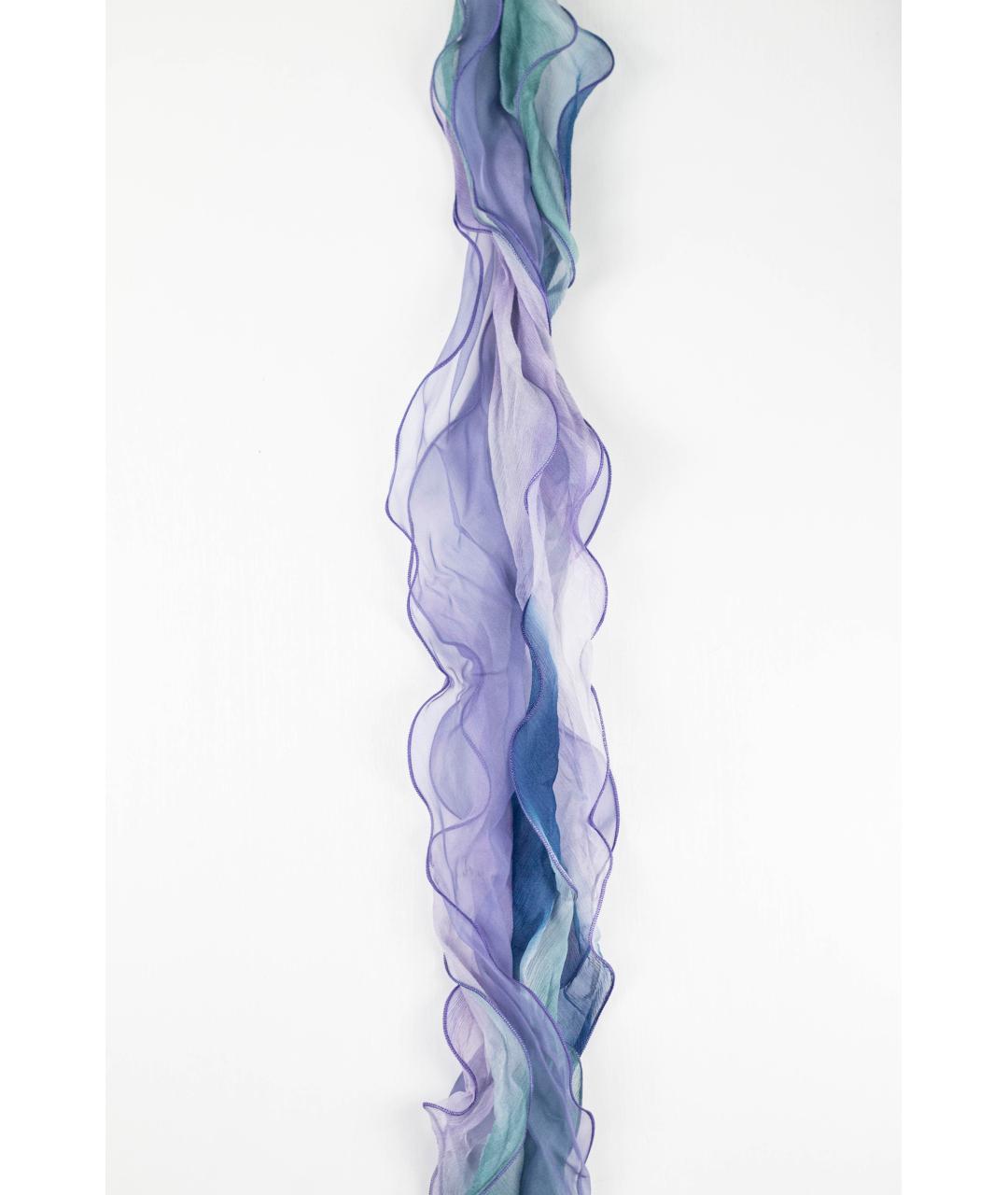 GIORGIO ARMANI Голубой шелковый шарф, фото 4
