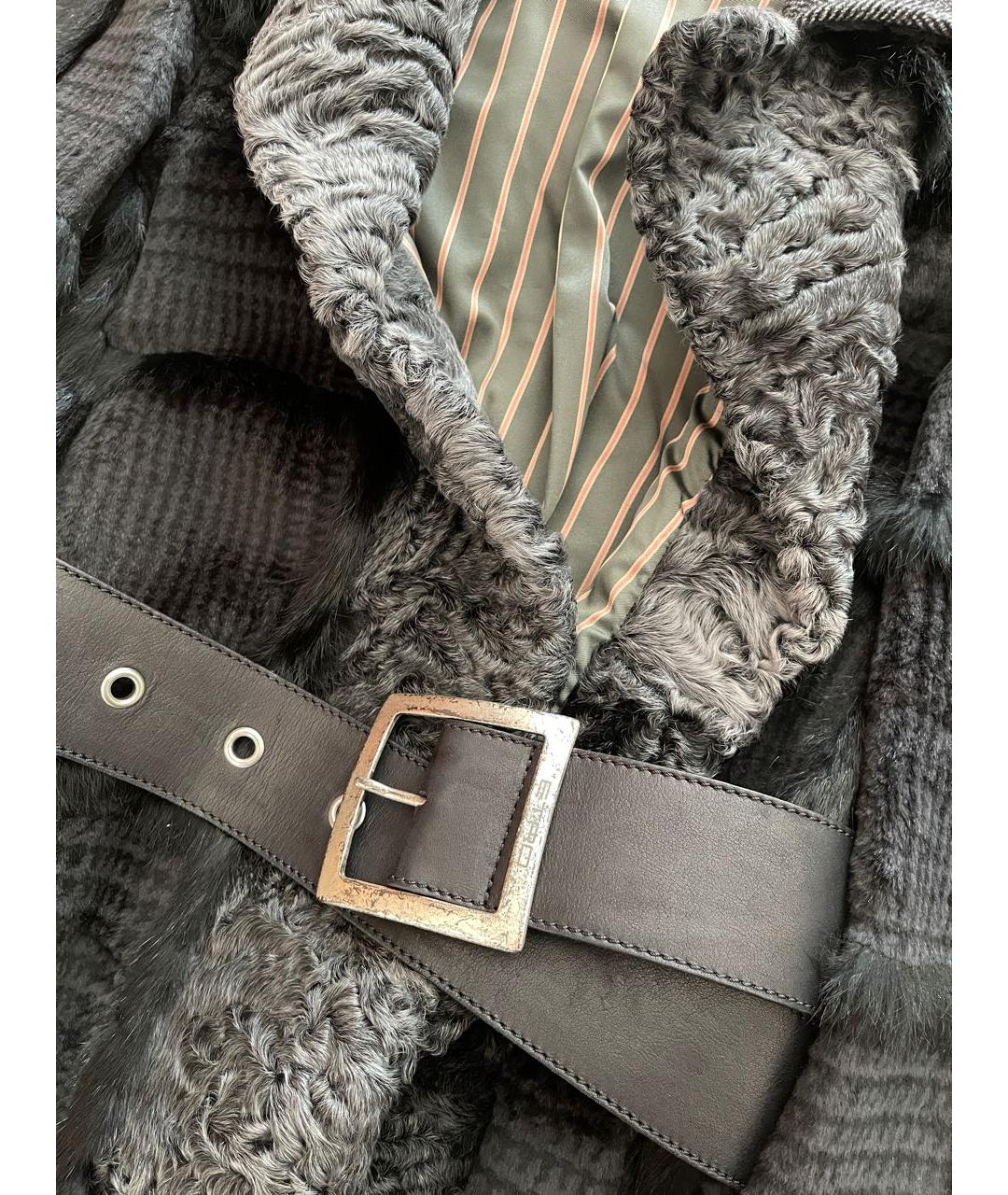 ETRO Антрацитовая меховая шуба, фото 4