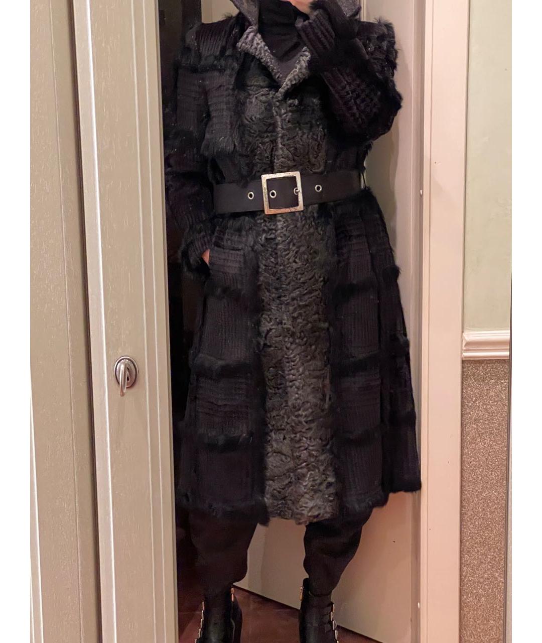 ETRO Антрацитовая меховая шуба, фото 8