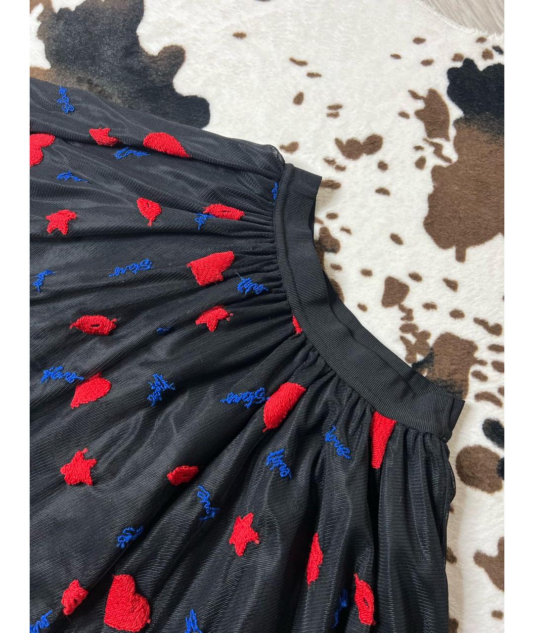 PINKO Черная полиэстеровая юбка мини, фото 2