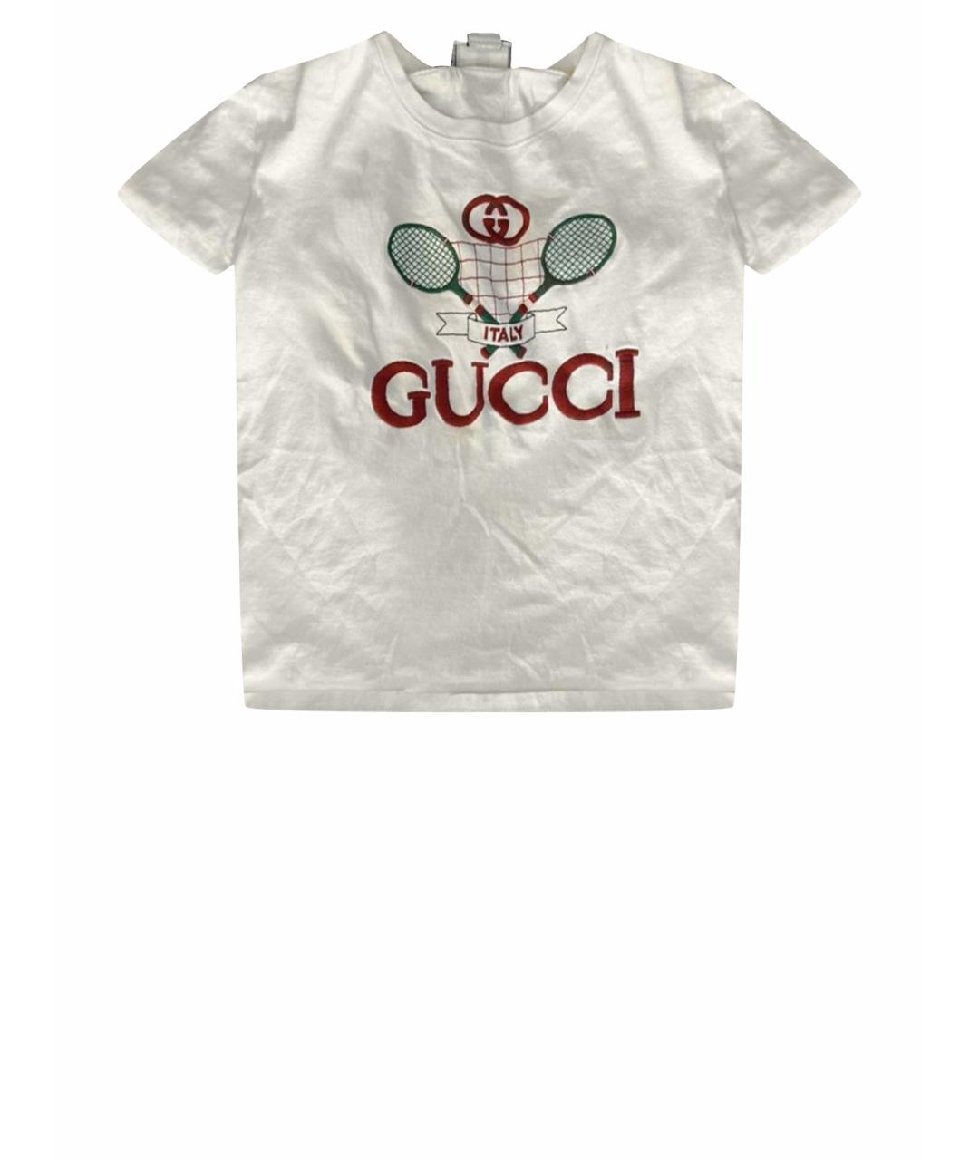 GUCCI KIDS Бежевый хлопковый детская футболка / топ, фото 1