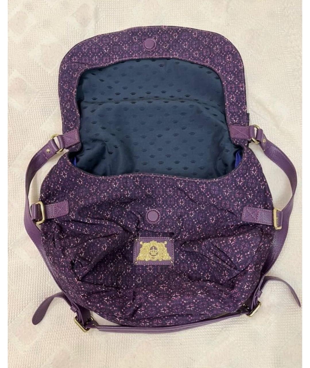 JUICY COUTURE Фиолетовая тканевая сумка через плечо, фото 2
