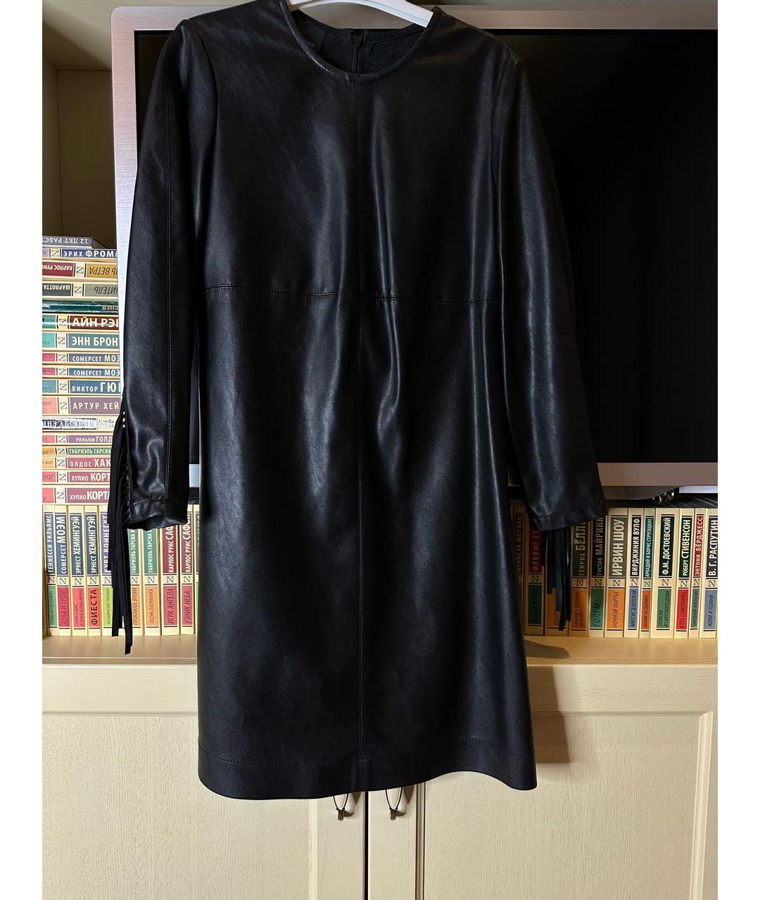 PINKO Черное полиэстеровое повседневное платье, фото 8