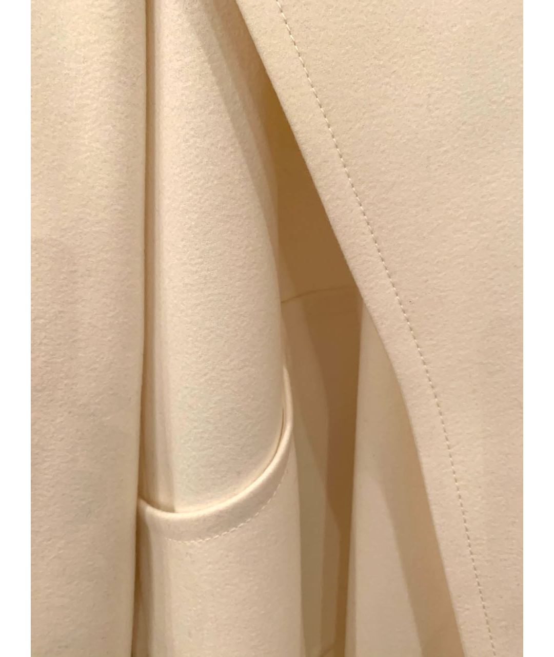 CHANEL PRE-OWNED Белое шерстяное пальто, фото 4