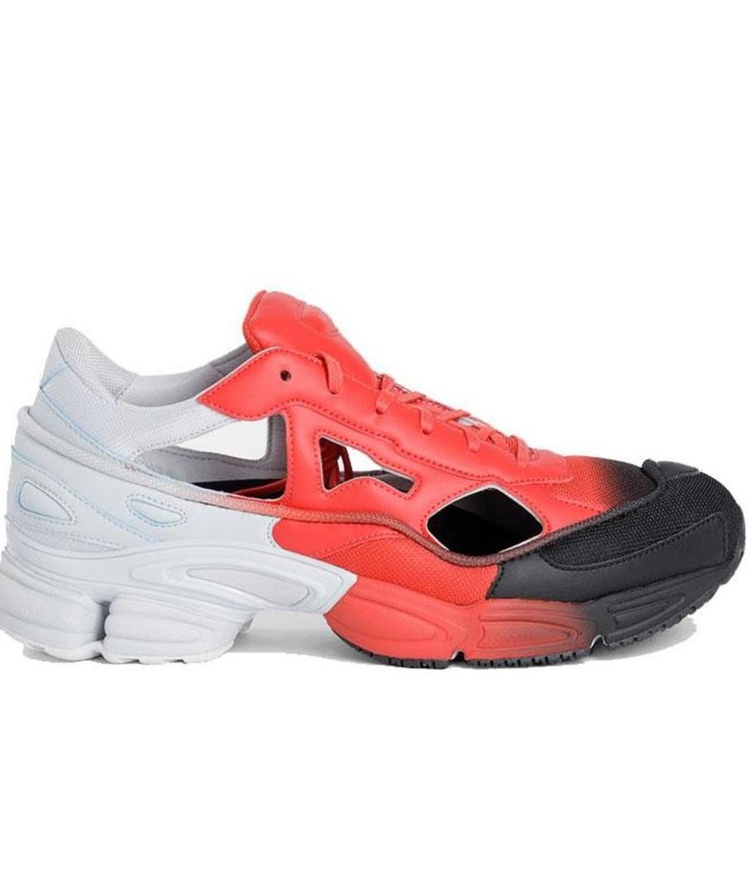 ADIDAS Красные кожаные низкие кроссовки / кеды, фото 1