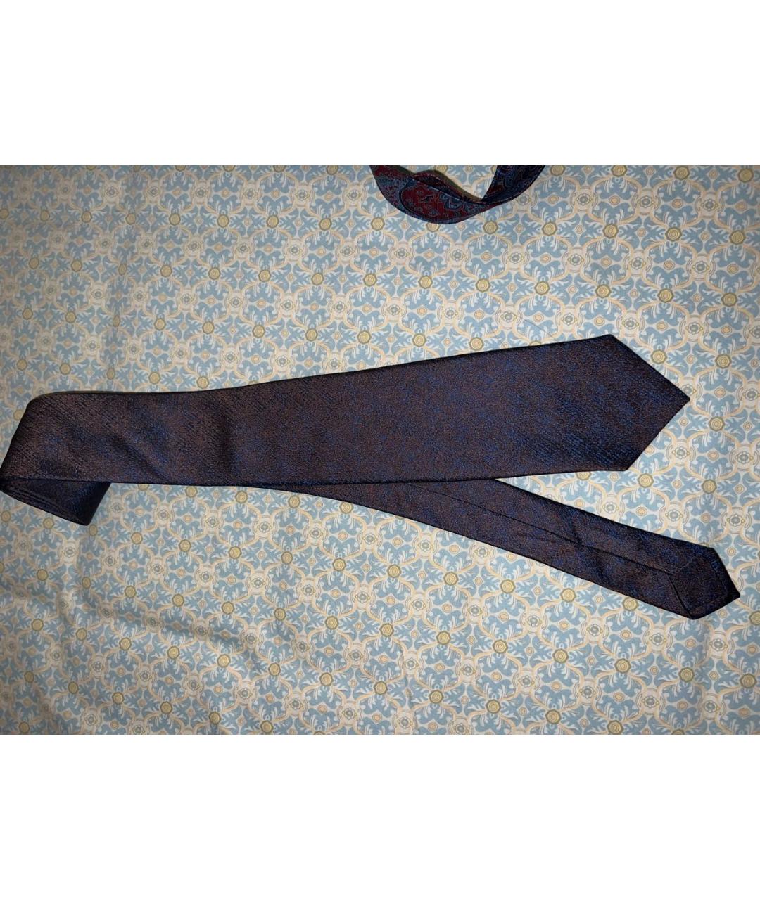 ZILLI Коричневый шелковый галстук, фото 6