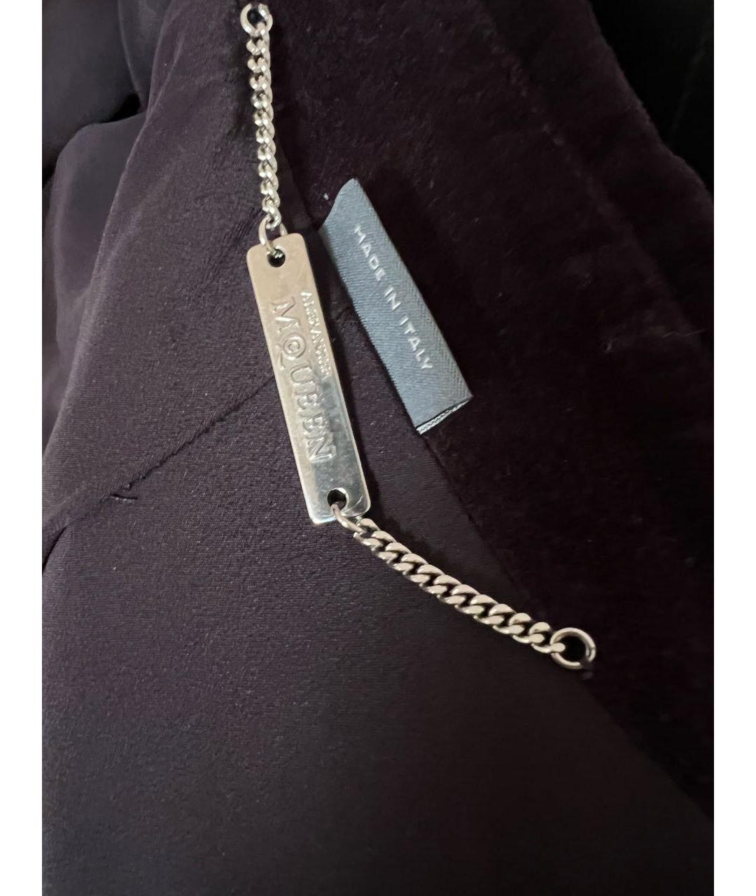 ALEXANDER MCQUEEN Фиолетовый бархатный жакет/пиджак, фото 3