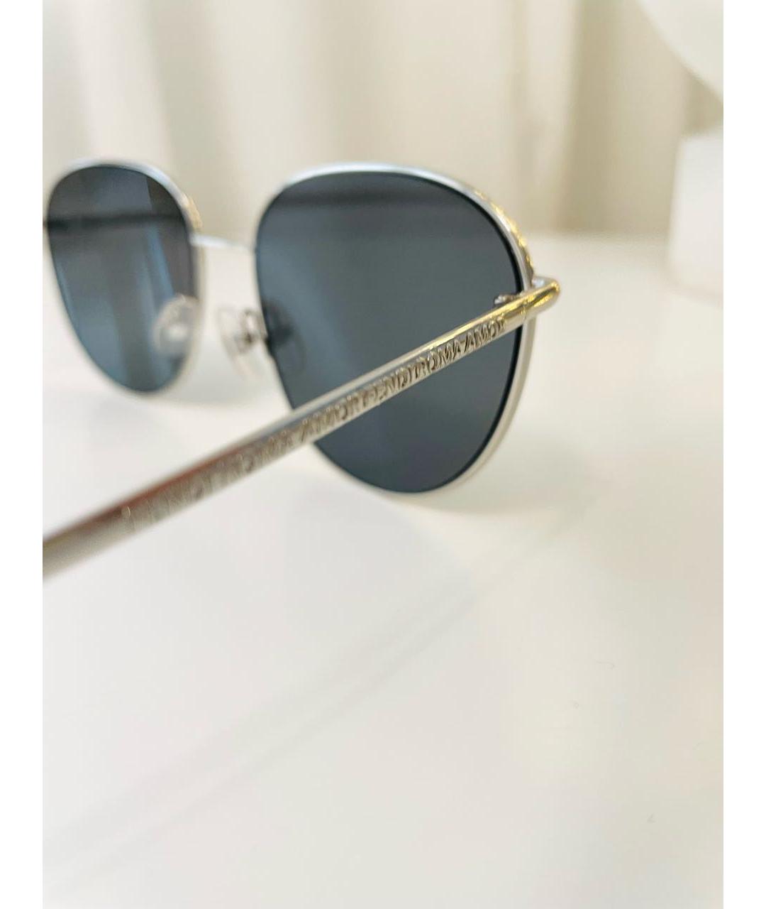 FENDI Серые металлические солнцезащитные очки, фото 4