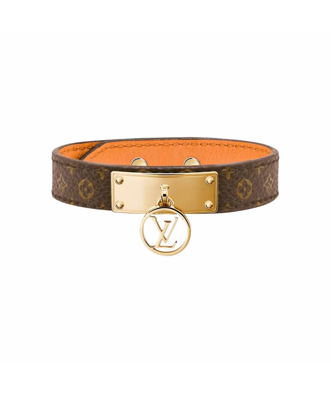 LOUIS VUITTON Коричневый кожаный браслет, фото 1