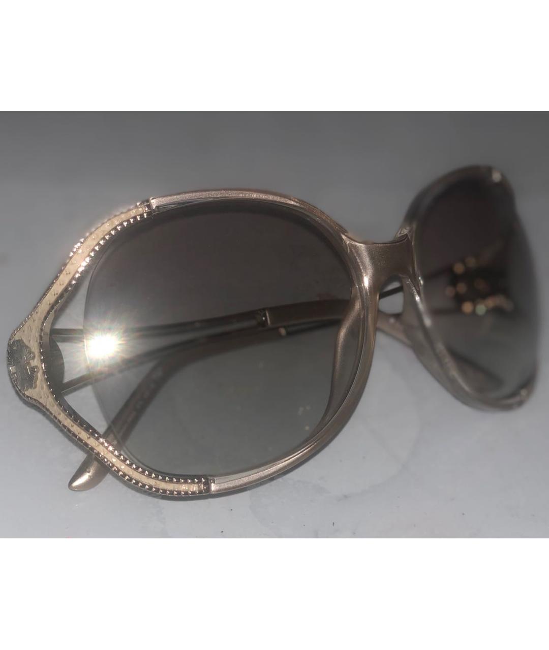 ROBERTO CAVALLI Бежевые пластиковые солнцезащитные очки, фото 3