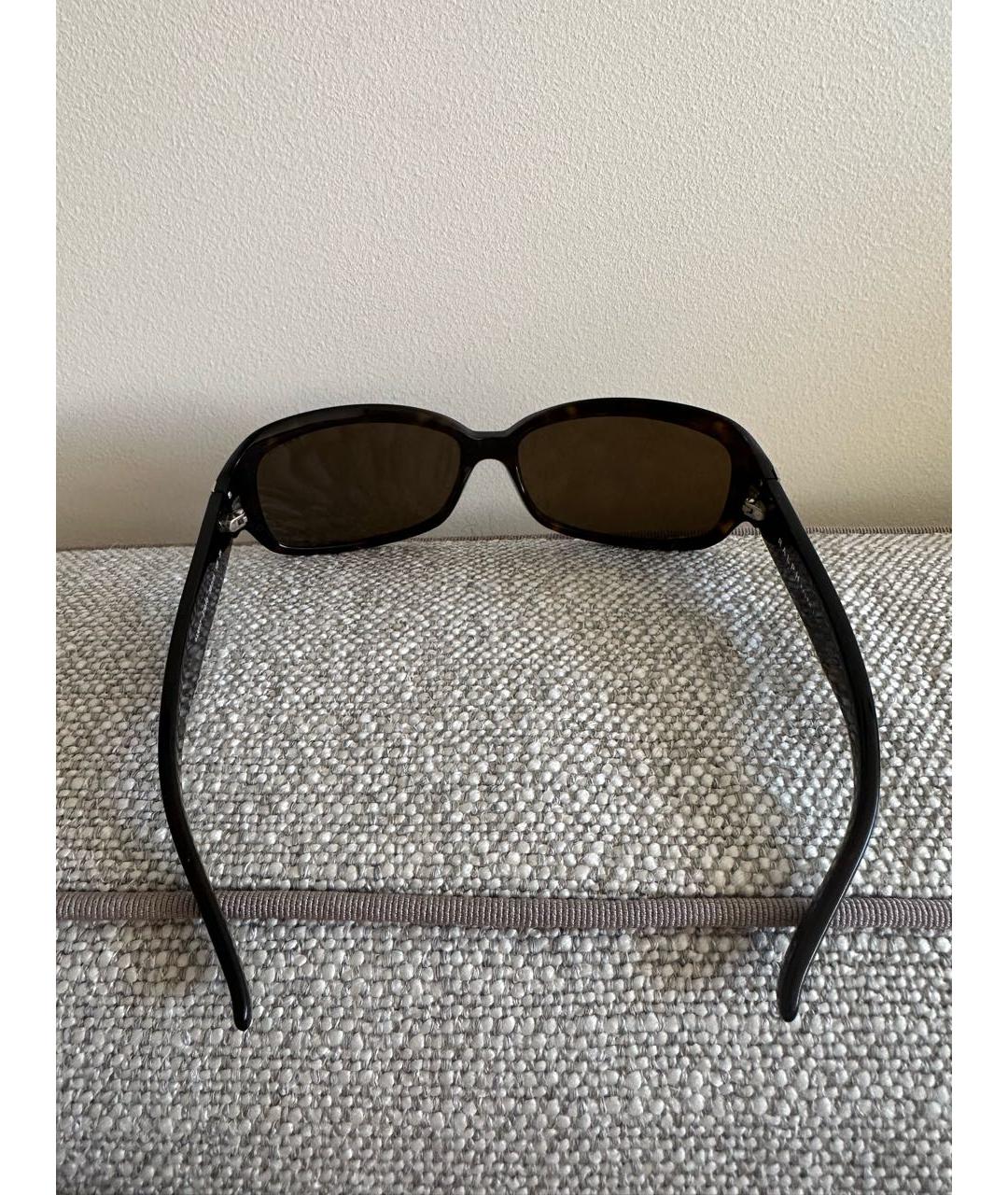 RALPH LAUREN Коричневые пластиковые солнцезащитные очки, фото 5
