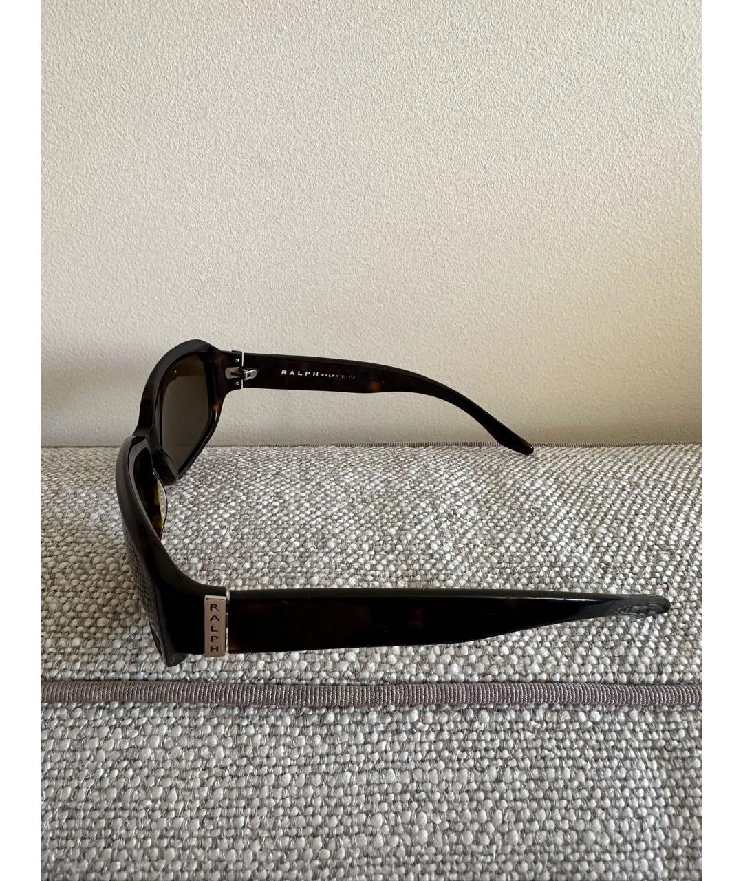 RALPH LAUREN Коричневые пластиковые солнцезащитные очки, фото 4