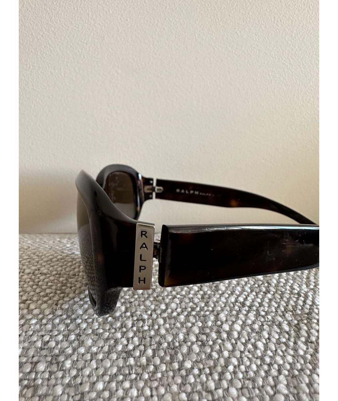 RALPH LAUREN Коричневые пластиковые солнцезащитные очки, фото 6