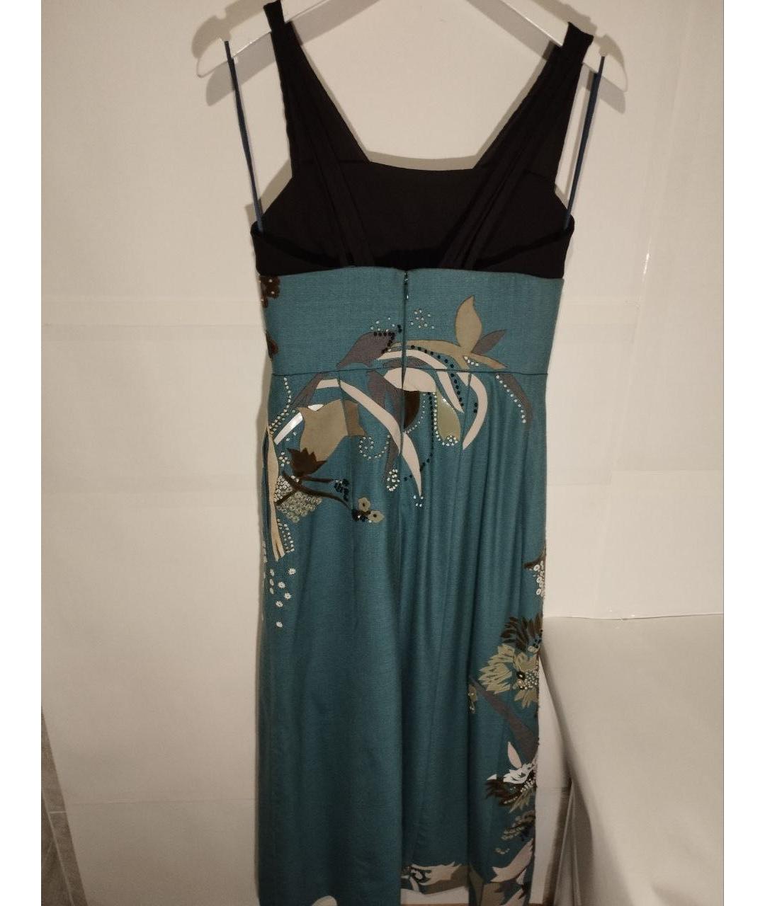 CHLOE Голубое шелковое вечернее платье, фото 8