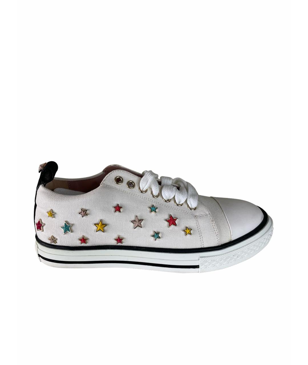 RED VALENTINO Белые кожаные кеды, фото 1