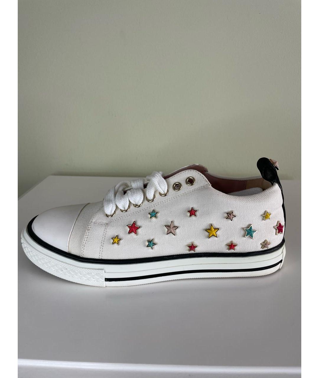RED VALENTINO Белые кожаные кеды, фото 9