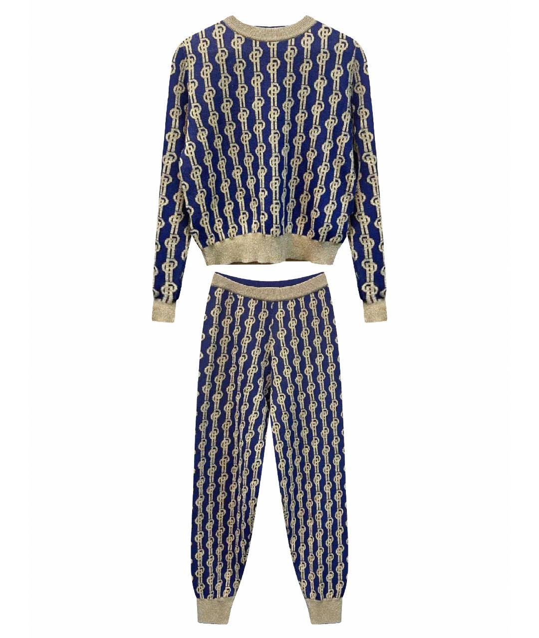 PINKO Синий полиэстеровый костюм с брюками, фото 1