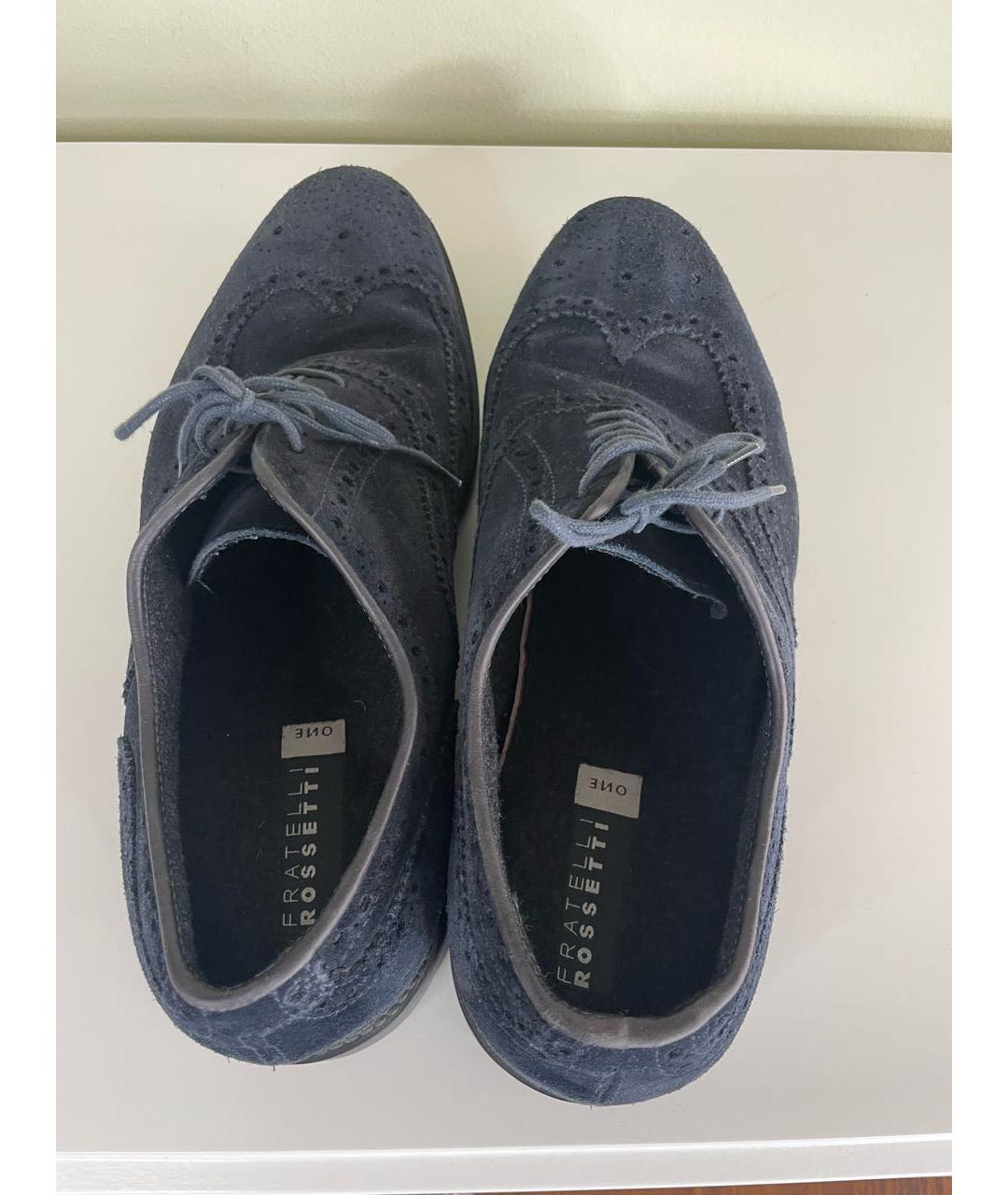 FRATELLI ROSSETTI Темно-синие замшевые туфли, фото 3