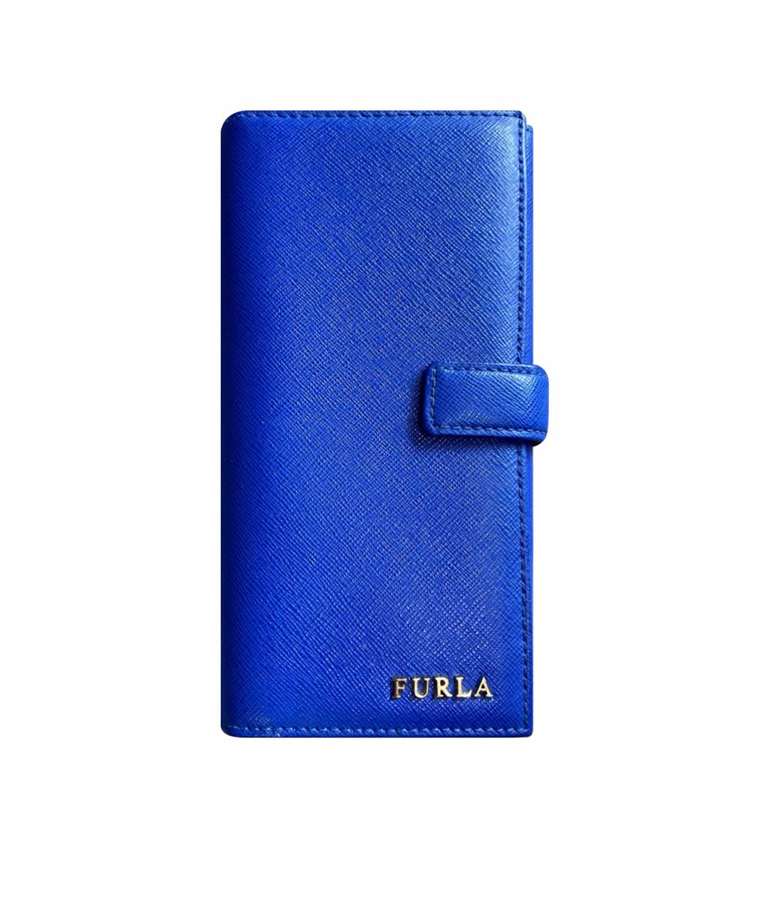 FURLA Синий кожаный кошелек, фото 1